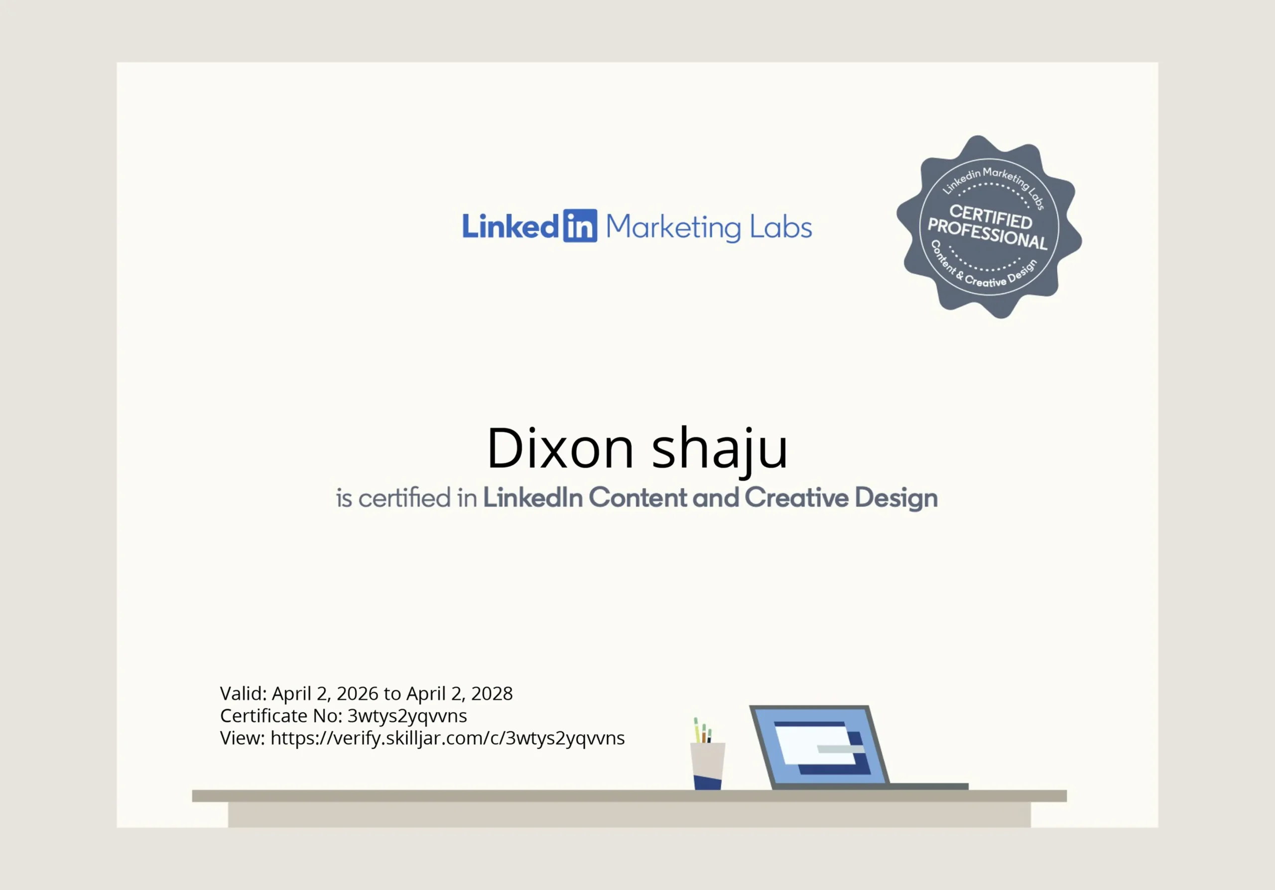 Linkedin certificate